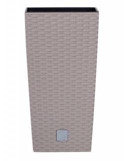 PROSPERPLAST Květináč RATO SQUARE mocca, 28,7x28,7cm DRTS300
