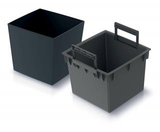 Prosperplast květináč Urbi square low DURS240L- 7,5L, antracit
