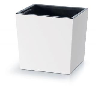 Prosperplast květináč Urbi square low DURS240L- 7,5L, bílý