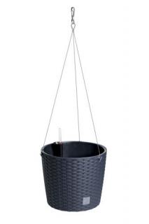 PROSPERPLAST Květináč závěsný Rato DRTW260 antracit 6,5 L, 25,6cm