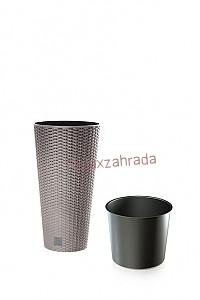 PROSPERPLAST Rato tubus květináč DRTUS200, 8L, mocca, 20cm