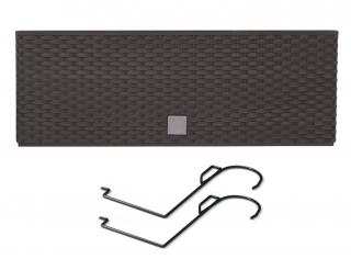 Prosperplast Truhlík RATO CASE W s háky a vkladem antracit 58 cm