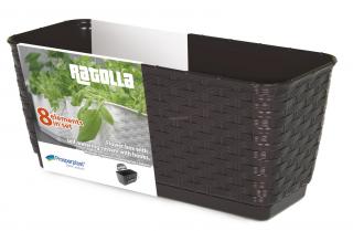 PROSPERPLAST Truhlík Ratolla  DRL500P, 12L, hnědý, 50cm