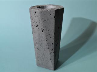 Betonová váza kubista šedá Barva: tmavě šedá
