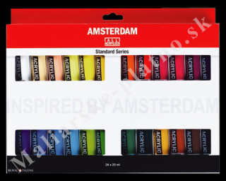Akrylové barvy Amsterdam - sada 24 x 20ml