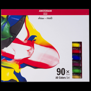 Akrylové barvy Amsterdam - sada 90 x 20 ml - All colors (Akrylové barvy Amsterdam Standard Series - All colors)