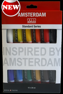 Akrylové barvy Amsterdam – set 12x20ml (Akrylové barvy Amsterdam Standard Series)