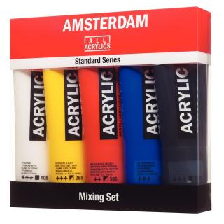 Akrylové barvy Amsterdam Standard Series 120 ml - 5ks - Mixing set (Akrylová barva Amsterdam Standard Series 120 ml - 5ks - Mixing set)