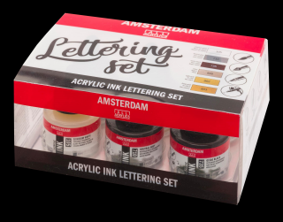 Amsterdam Akrylový Inkoustový set pro kaligrafii - 6 x 30 ml