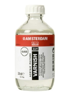 Amsterdam akrylový lesklý lak 114 - 250 ml  (Amsterdam acrylic varnish glossy 114)