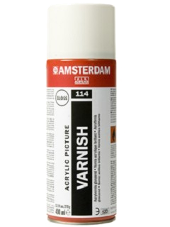Amsterdam akrylový lesklý lak ve spreji 114 - 400 ml (Amsterdam média - Acrylic varnish gloss spray can 114)