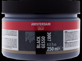 Amsterdam Černé Gesso 3007 - 250 ml (Amsterdam Černé Gesso pro šeps 3007 - 250 ml)