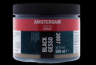 Amsterdam Černé Gesso 3007 - 500 ml (Amsterdam Černé Gesso pro šeps 3007 - 250 ml)