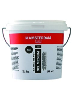 Amsterdam Extra husté gelové médium matné 022 - 1000 ml (Amsterdam extra heavy gel medium matt plast.bucket 1000 ml)