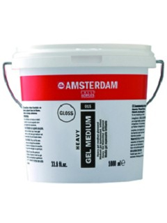 Amsterdam husté gelové médium lesklé 015 - 1000 ml (Amsterdam média - heavy gel medium glossy plast.bucket 1000 ml)