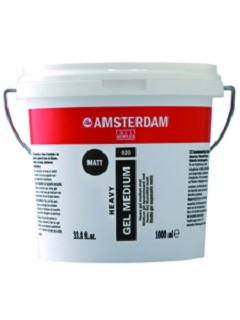 Amsterdam Husté gelové médium matné 020 - 1000 ml (Amsterdam média - gel medium matt 020 plast.bucket 1000 ml)