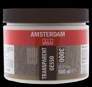Amsterdam Transparentní Gesso 3000 - 500 ml (Amsterdam Transparentní Gesso pro šeps 3000 - 500 ml)