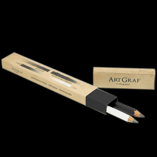 ArtGraf velké grafitové tužky 22cm - 2ks (ArtGraf ve vodě rozpustné grafitové tužky - Jemná černá + Ve vodě rozpustná)