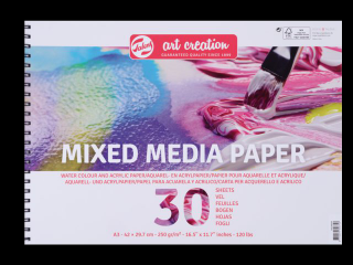 Blok Art Creation Mixed Media A3, 250g, 30 listů (Blok Art Creation Mixed Media se spirálovitou vazbou)