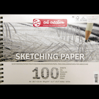 Blok na skicování Art Creation A4, 90g, 100 listů (Blok Art Creation na skicování se spirálovitou vazbou)