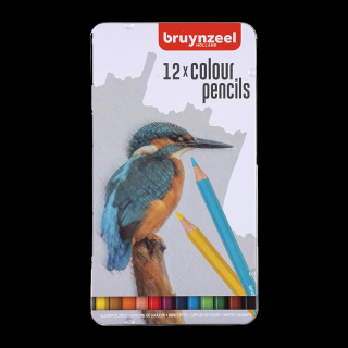 Bruynzeel barevné tužky v plechu Kingfisher - 12ks (Bruynzeel barevné tužky v plechu Kingfisher - 12ks)