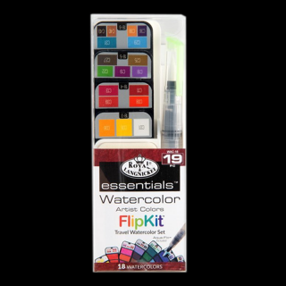 Cestovní akvarelové barvy Royal Langnickel FlipKit - 19 ks (Cestovní akvarelové barvy Royal Langnickel FlipKit - 19 ks)