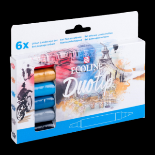 Ecoline Duotip markery Urban set | 6 barev (Ecoline popisovače duotip)