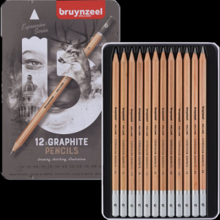 Grafitové tužky Bruynzeel Expression - sada 12 ks (Grafitové tužky Bruynzeel Expression graphite)