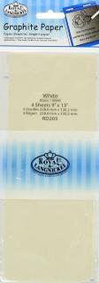 Grafitový bílý papír Royal &amp; Langnickel - 4 ks (Grafitový ultra-tenký papír 228,6 mm x 330,2 mm)