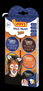 JOVI barvy na obličej Zoo 6x8 ml sada s příslušenstvím (malování na obličej)