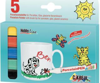 Kreul sada markerů na porcelán Easy Mix 5 ks (fixy na porcelán)