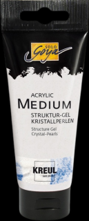 Kreul Strukturovací akrylový gel Solo Goya Crystal-Pearls 100 ml (Strukturovací akrylový gel Crystal)