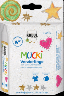 Kreul Třpytivá dekorační sada barev 4x29 ml (Třpytivá dekorační sada barev)