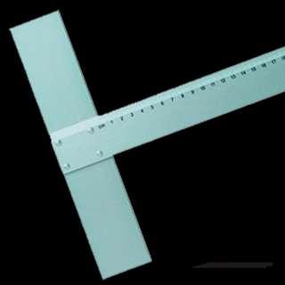 Leniar hliníkové pravítko s T-profilem a plastovou stupnicí (Hliníkové pravítko s T-profilem LENIAR - 100 cm)