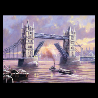 Malování podle čísel - Tower bridge (Sada na malování podle čísel Royal &amp; Langnickel)