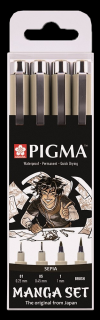 Manga Pigma® Micron sépiové pera - set 4 ks (Manga Pigma® Micron sépiové pera)