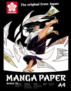 Manga sketch book - A4, 20 listů (Malování Manga Sakura 20 listů (250 g/m²))