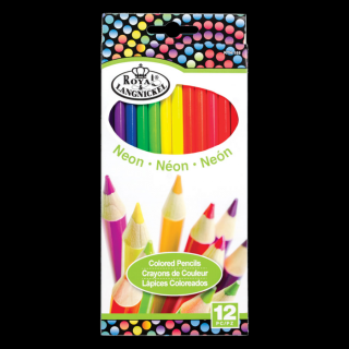 Neonové barevné tužky Royal &amp; Langnickel - sada 12 ks