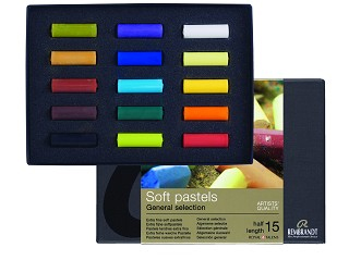 Pastely REMBRANDT měkké - sada 15 polovičních pastelů (Royal Talens Rembrandt Pastels)