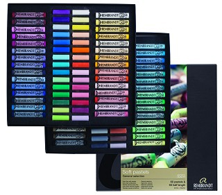 Pastely REMBRANDT měkké - sada 60 + 60 polovičních pastelů (Royal Talens Rembrandt Pastels)