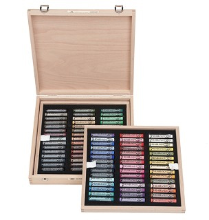 Pastely REMBRANDT měkké - sada 90 pastelů krajinka box (Royal Talens Rembrandt Pastels)