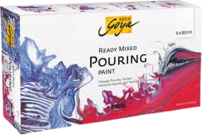 Pouring set pripravený na použitie Kreul Solo Goya - 6x80 ml (Set pro lití barev)