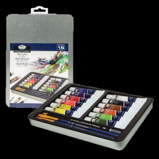 Sada akrylových barev Royal &amp; Langnickel Art Set - střední sada 16 ks (Sada akrylových barev Royal &amp; Langnickel Art Set)