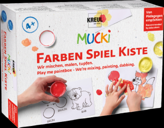 Sada barev Kreul MUCKI - paintbox míchání - prstové barvy (Barvy pro děti)