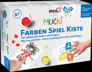 Sada barev Kreul MUCKI - paintbox počítání s barvami - prstové barvy (Barvy pro děti)