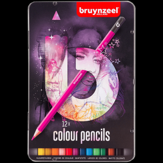 Sada barevných tužek Bruynzeel - 12 ks - fialové (Sada barevných tužek Bruynzeel - 12 ks)