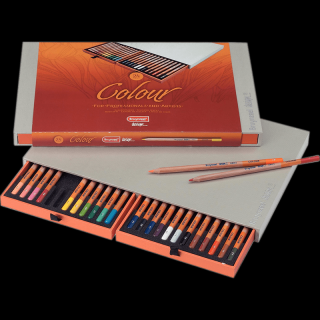 Sada barevných tužek Bruynzeel Design - 24ks (Bruynzeel Design - Barevné tužky v dřevěném boxu - 24ks)