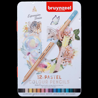 Sada barevných tužek Bruynzeel Expression - Pastelové - sada 12ks (Bruynzeel Expression colour pencils)