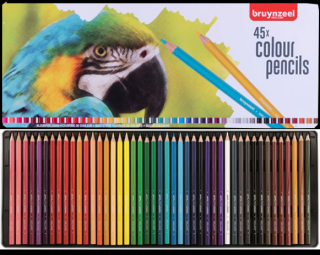 Sada barevných tužek Bruynzeel - Papoušek - 45ks (Bruynzeel barevné tužky - sada 45ks)