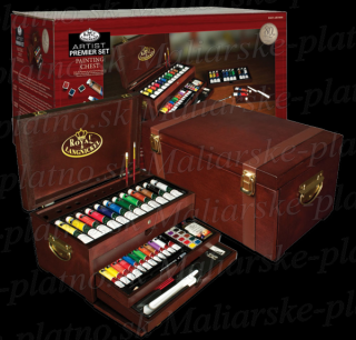Sada na malování Royal &amp; Langnickel - dřevěný box 80 ks
